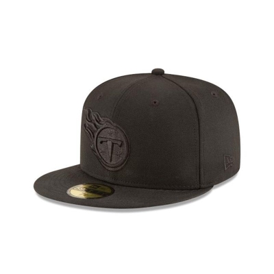 Tennessee Titans Gorra | New Era NFL Black On Black 59fifty Fitted Cap Mexico - Negros